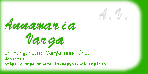 annamaria varga business card